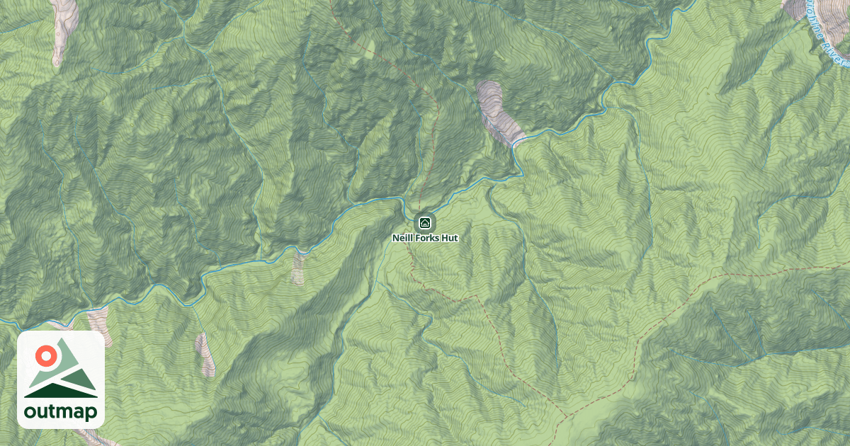 Map of Neill Forks Hut