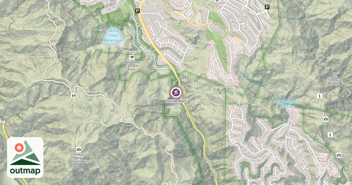 Map of Suicide Rock