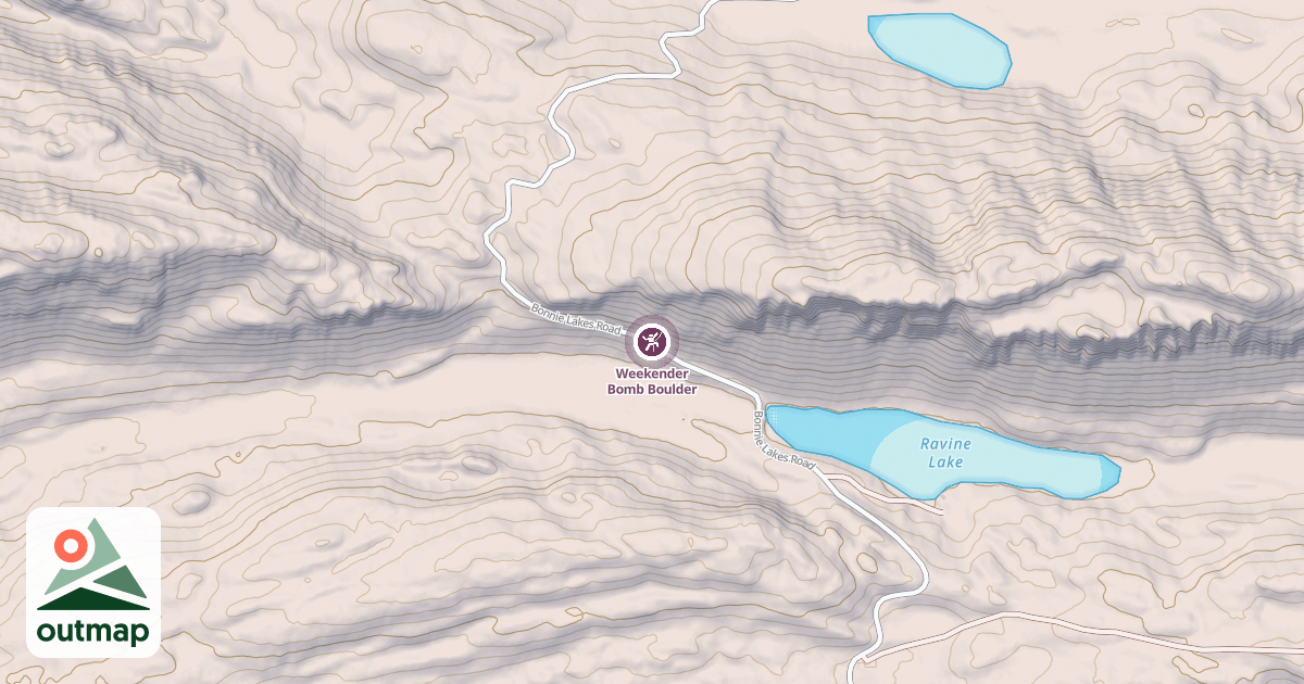Map of Weekender Bomb Boulder
