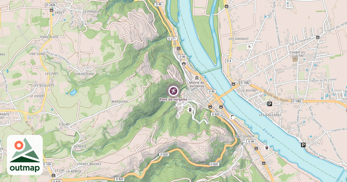 Map of Pont de vergelet