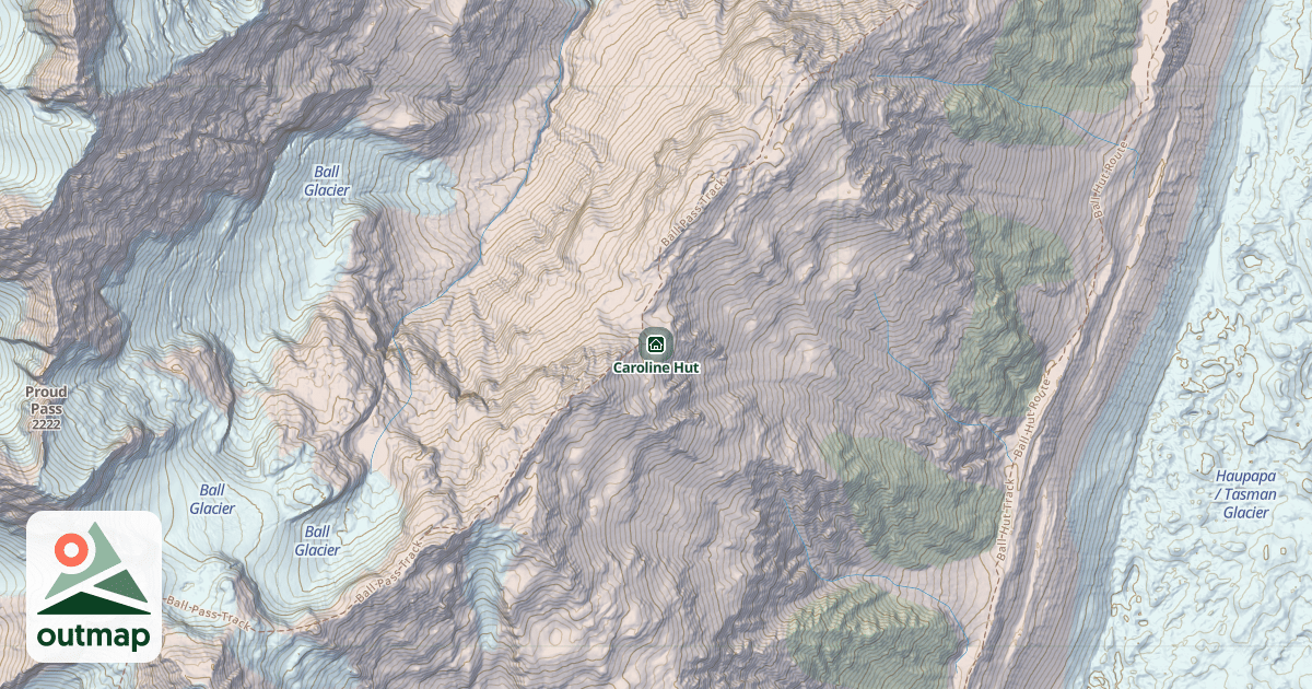Map of Caroline Hut