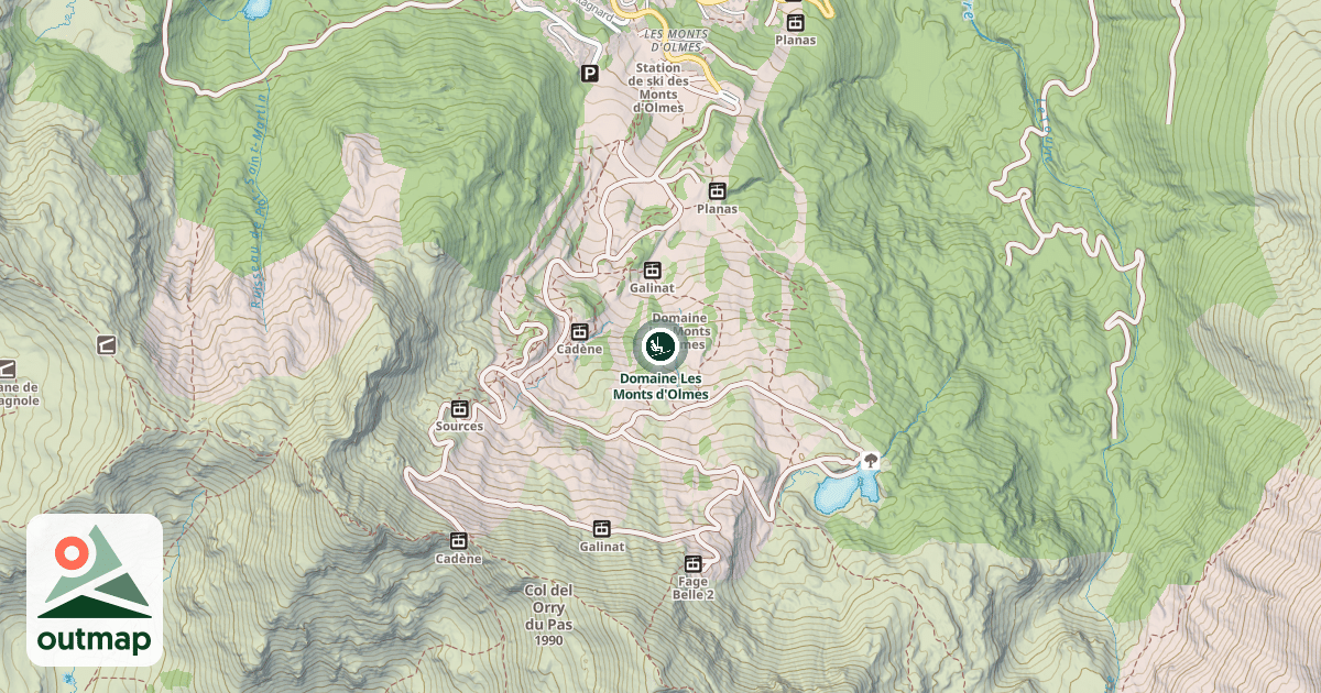 Map of Domaine Les Monts d'Olmes