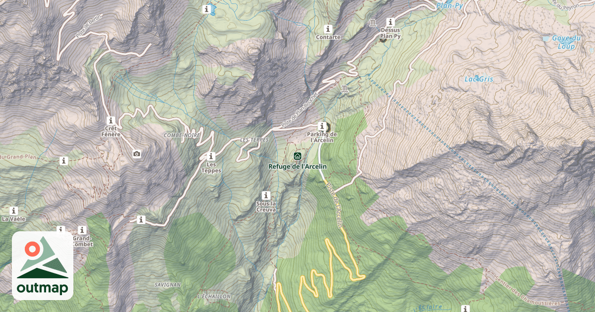 Map of Refuge de l'Arcelin