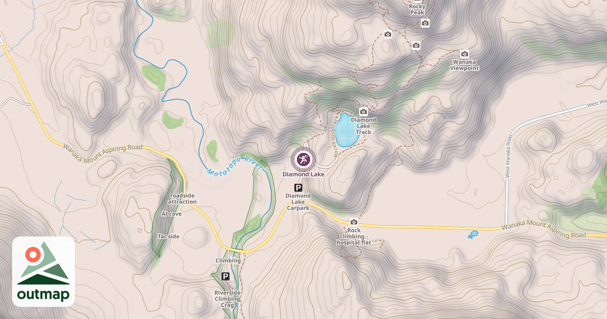 Map of Diamond Lake