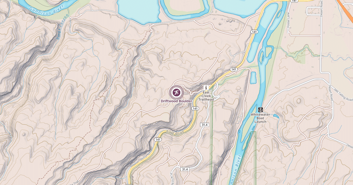Map preview of Driftwood Boulder