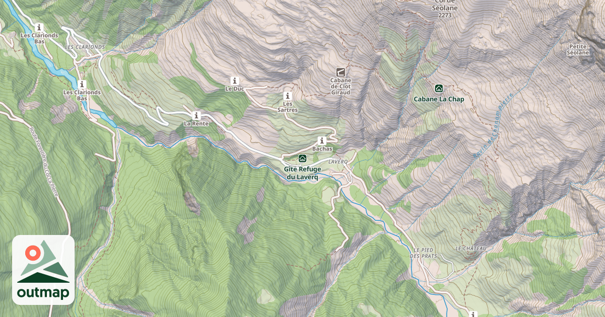 Map of Gîte Refuge du Laverq