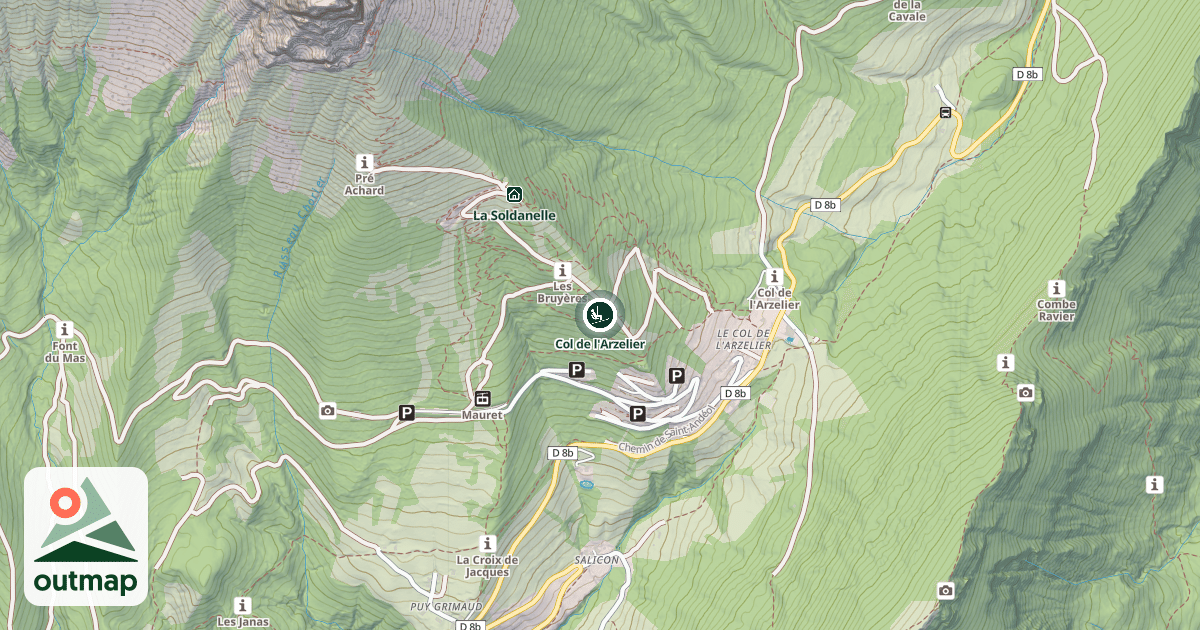 Map of Col de l'Arzelier