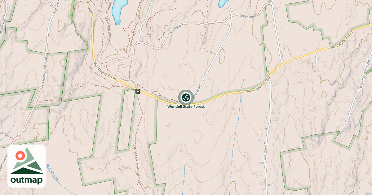 Map of Wendell State Forest