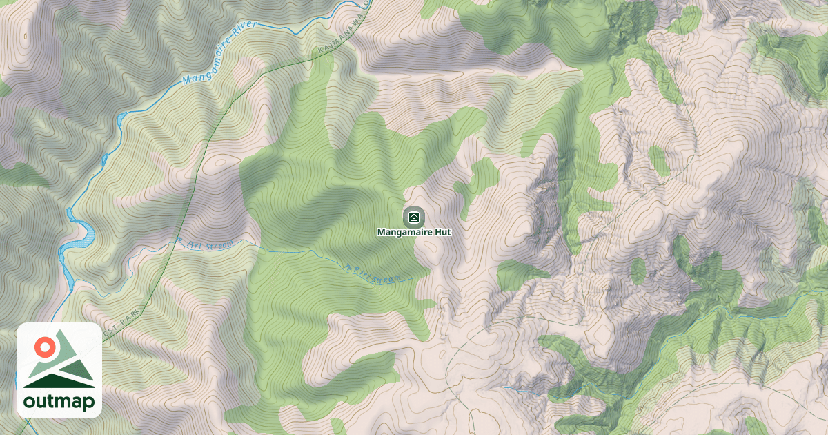 Map of Mangamaire Hut