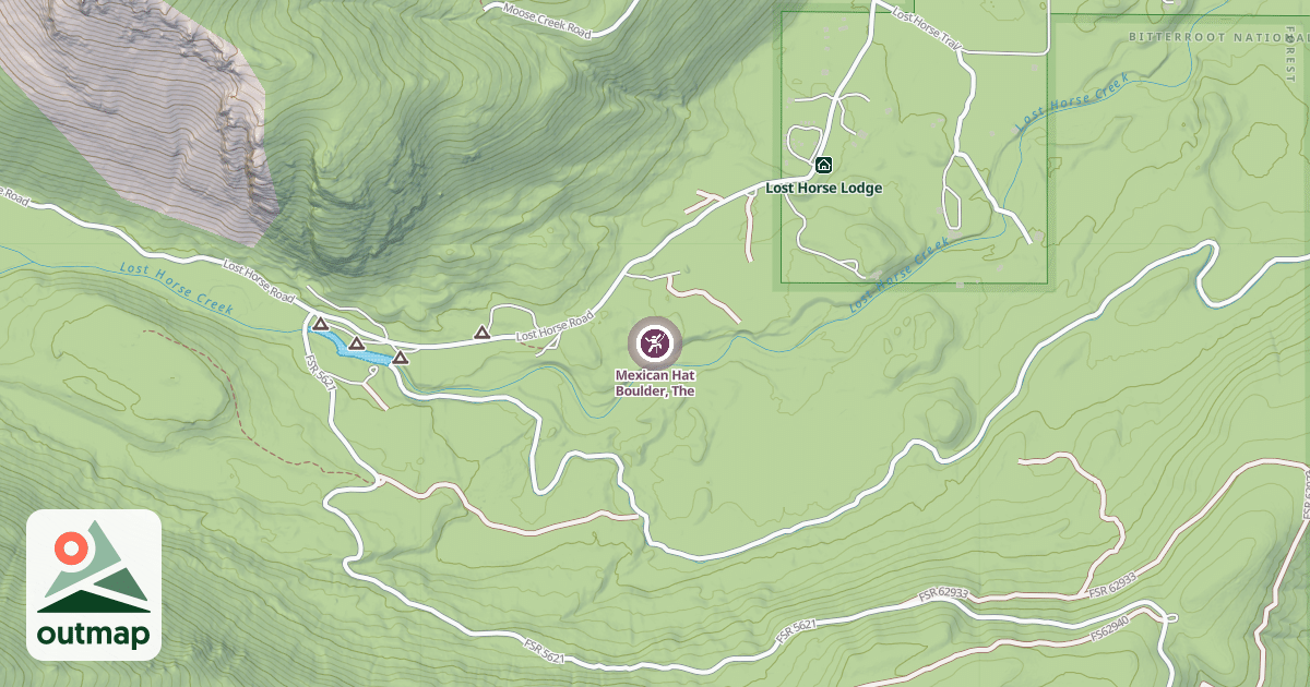 Map of Mexican Hat Boulder, The