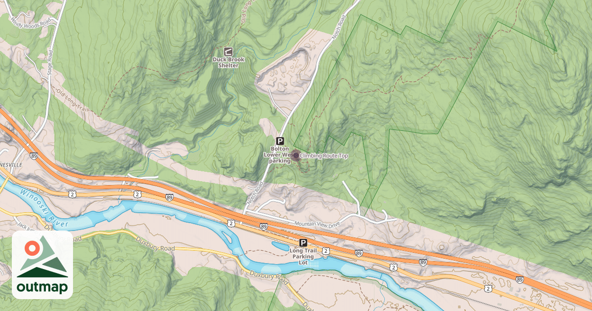 Map of Climbing Route Top