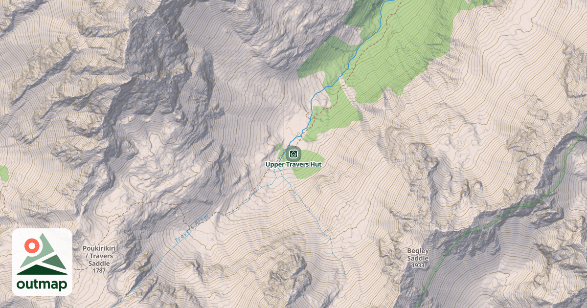 Map of Upper Travers Hut