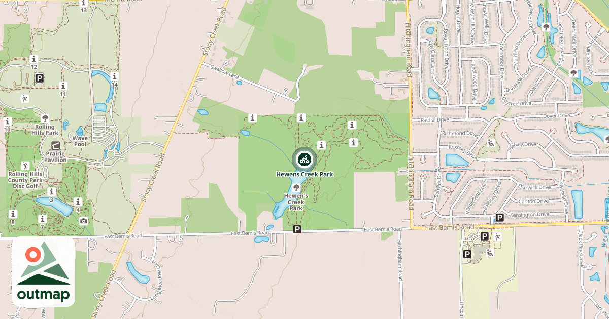 Map of Hewens Creek Park