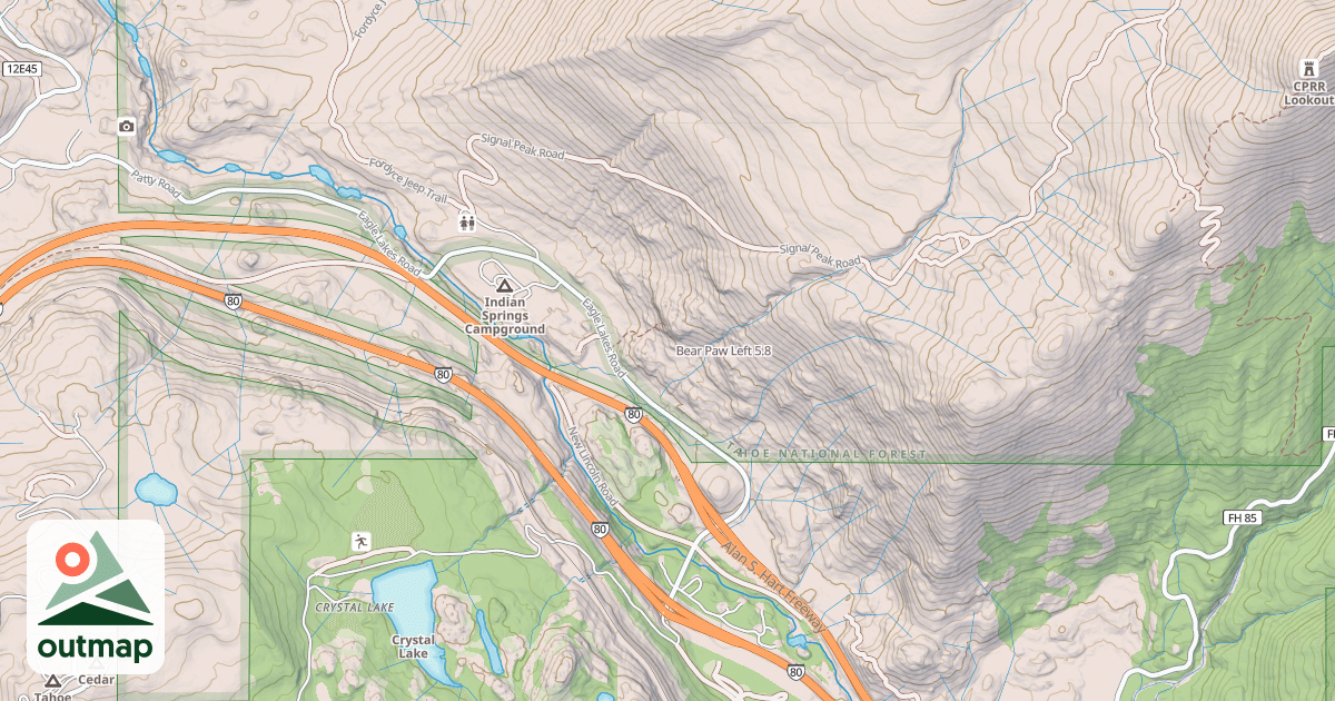 Map of Bear Paw Left