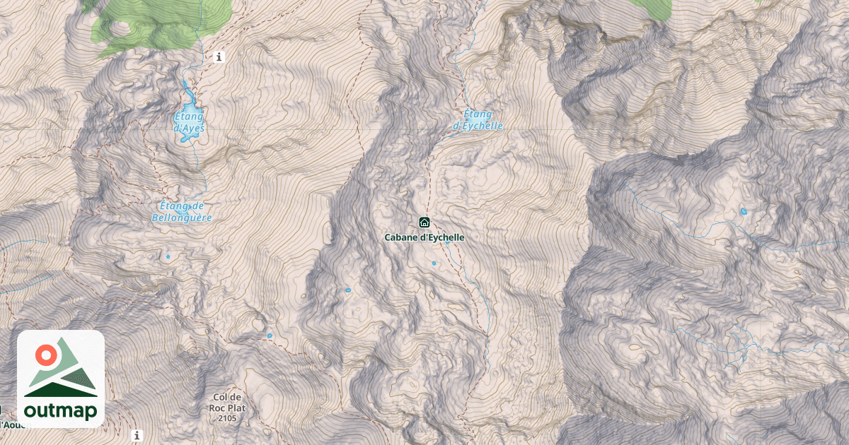 Map of Cabane d'Eychelle