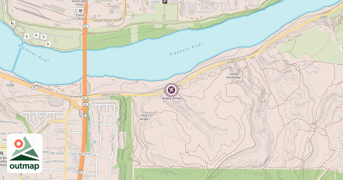 Map of Avery Drive