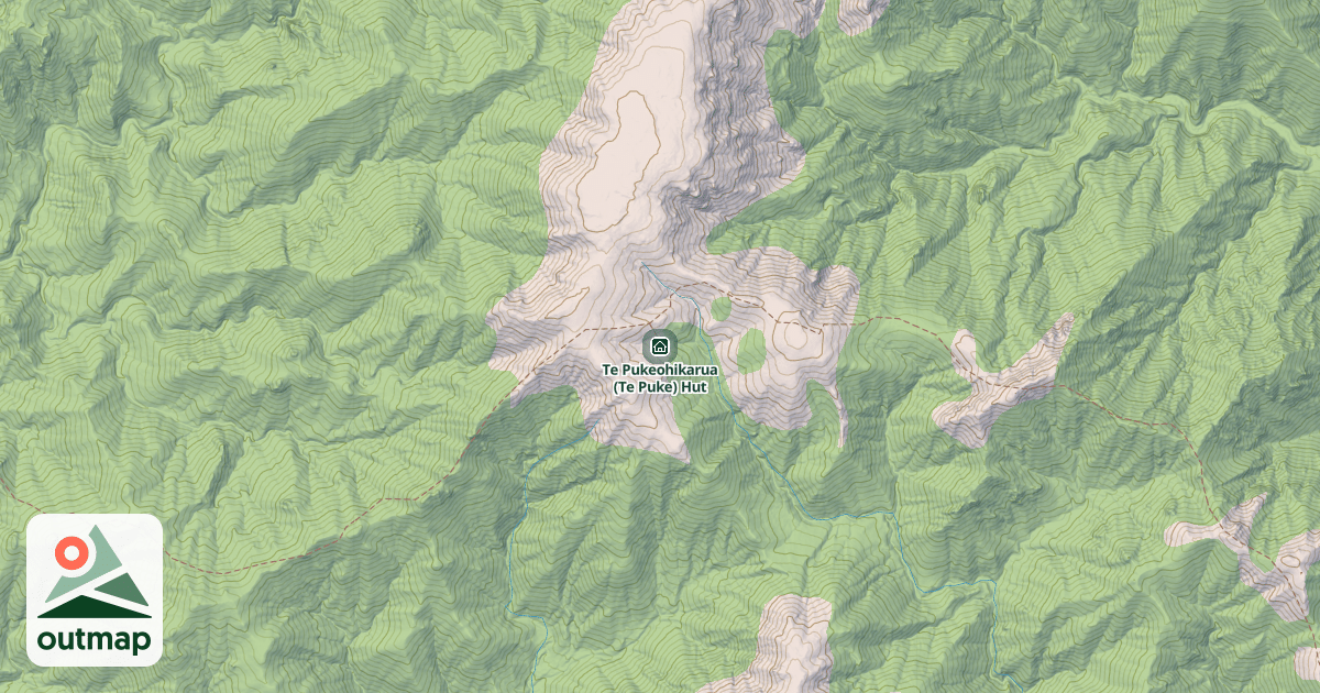 Map of Te Pukeohikarua (Te Puke) Hut