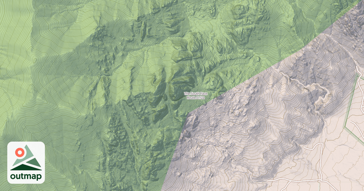 Map of The South Face Route