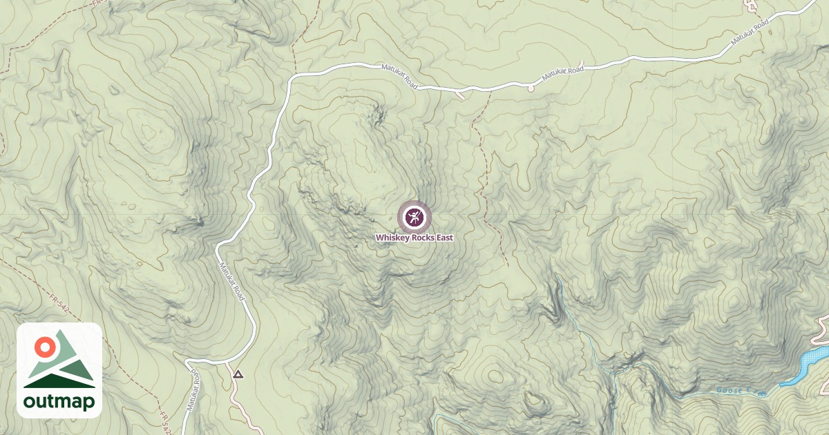 Map of Whiskey Rocks East