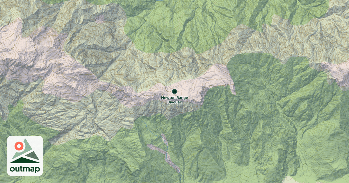 Map of Newton Range Bivouac