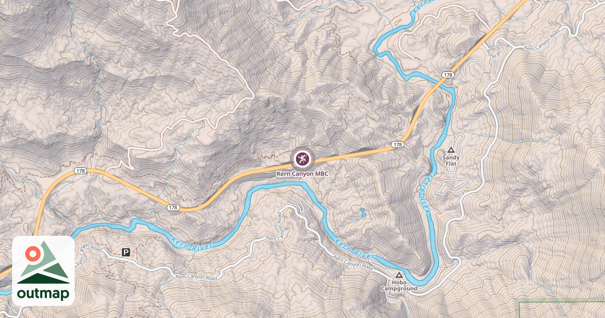 Map of Kern Canyon MBC