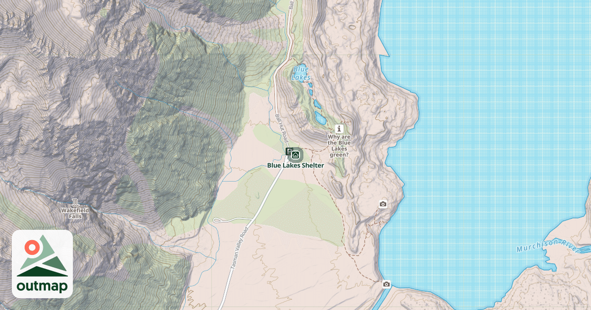 Map of Blue Lakes Shelter