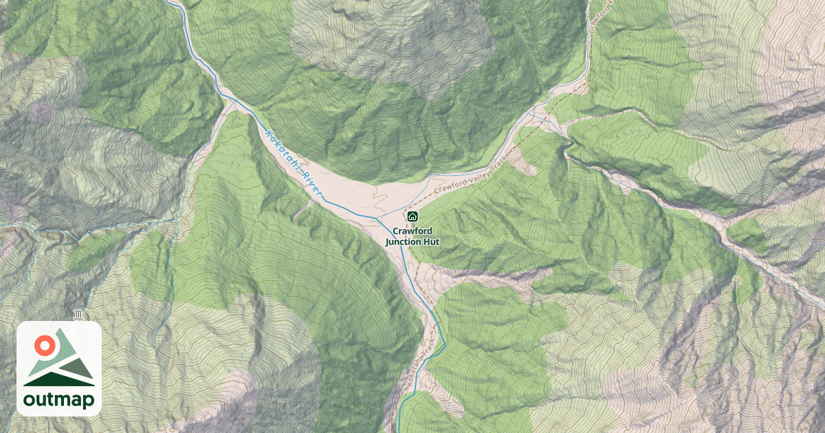Map of Crawford Junction Hut