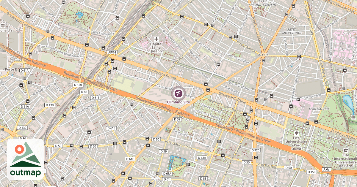 Map of Climbing Site