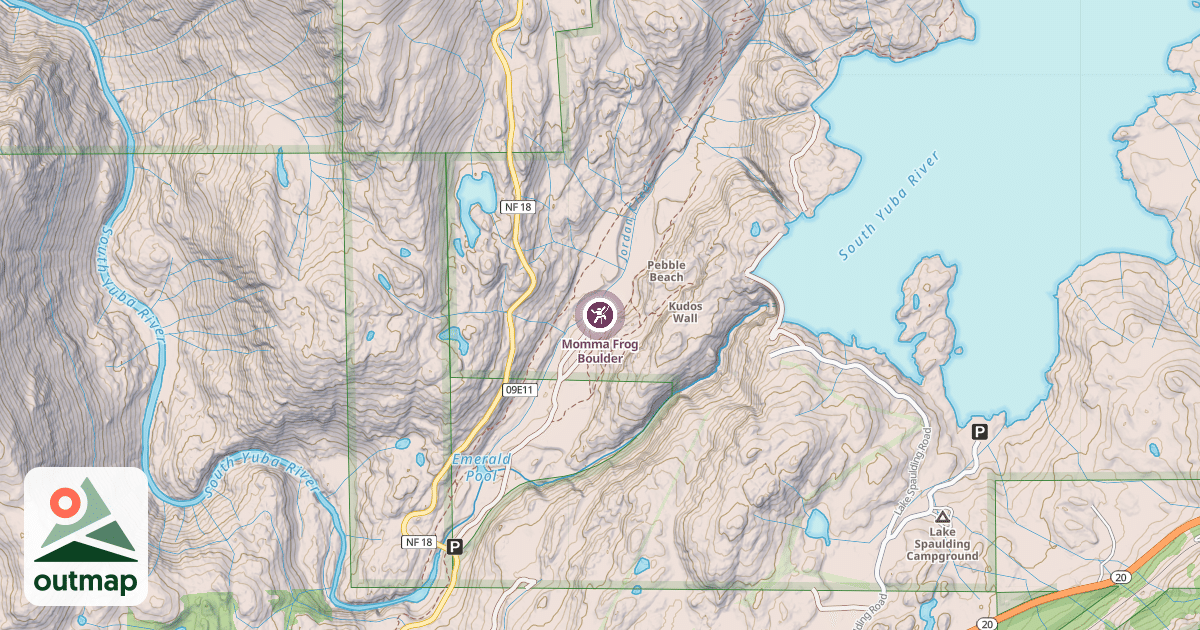 Map of Momma Frog Boulder