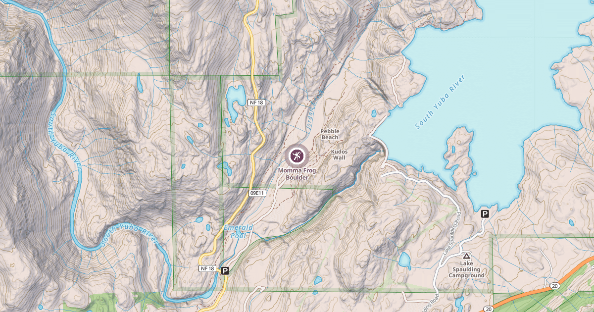 Map preview of Momma Frog Boulder