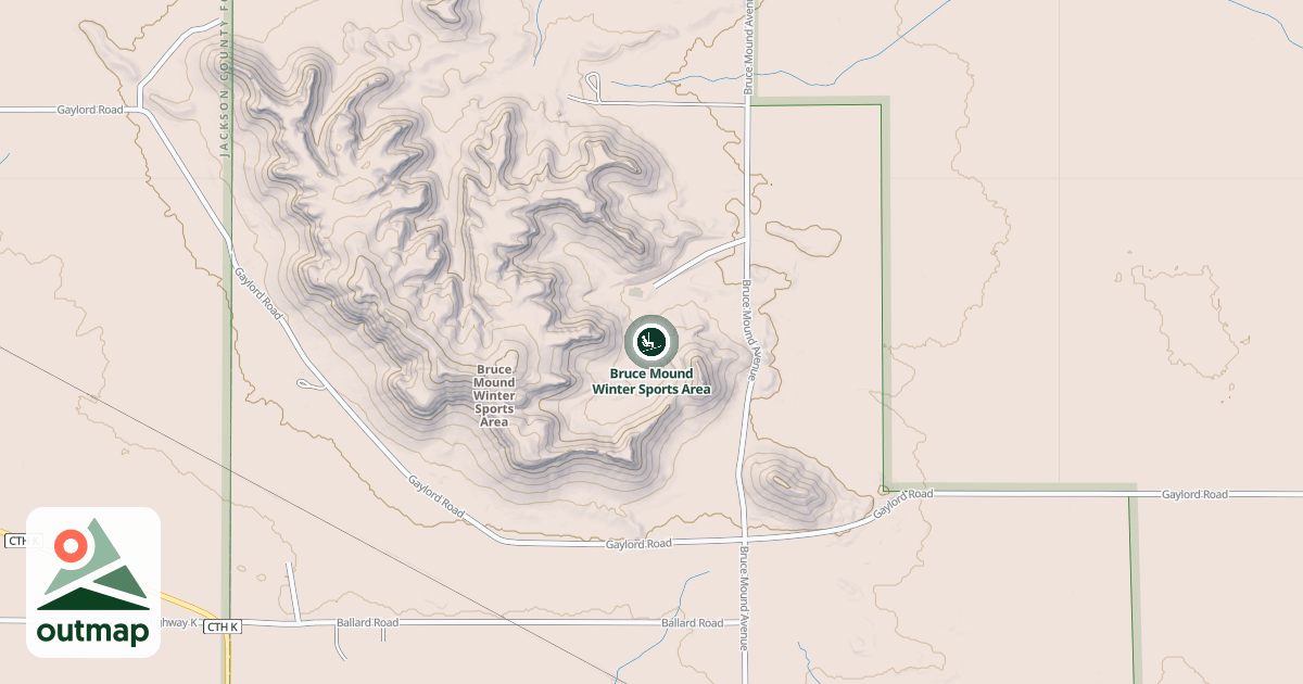 Map of Bruce Mound Winter Sports Area