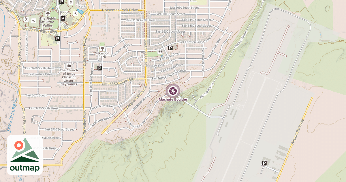 Map of Machete Boulder