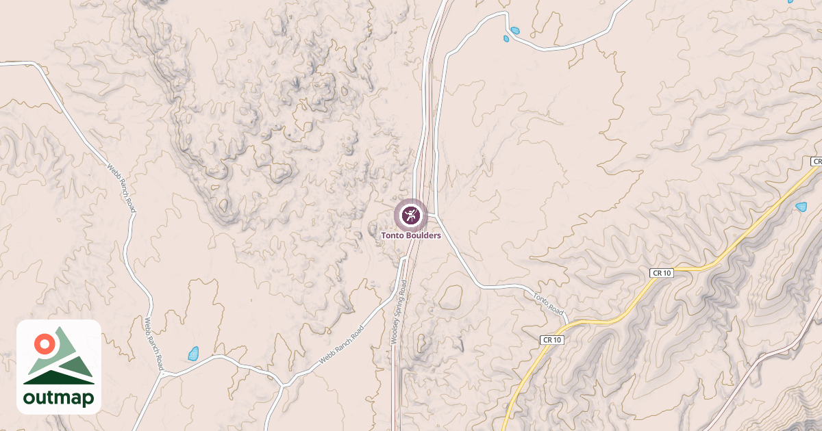Map of Tonto Boulders
