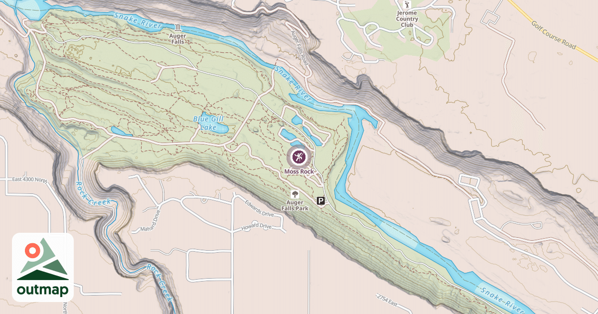 Map of Moss Rock