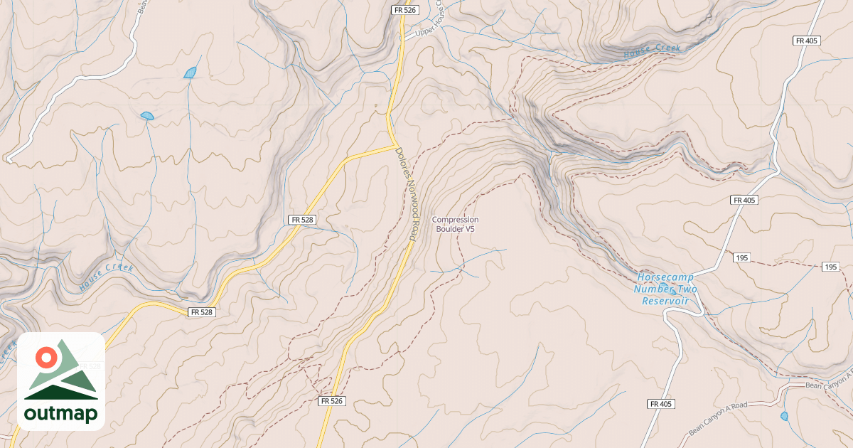Map of Compression Boulder