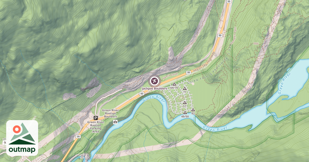 Map of Jackpot Boulders