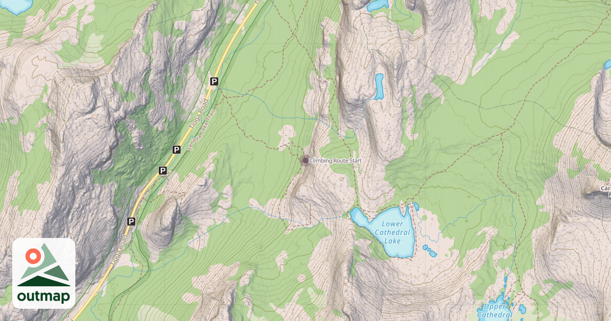 Map of Climbing Route Start