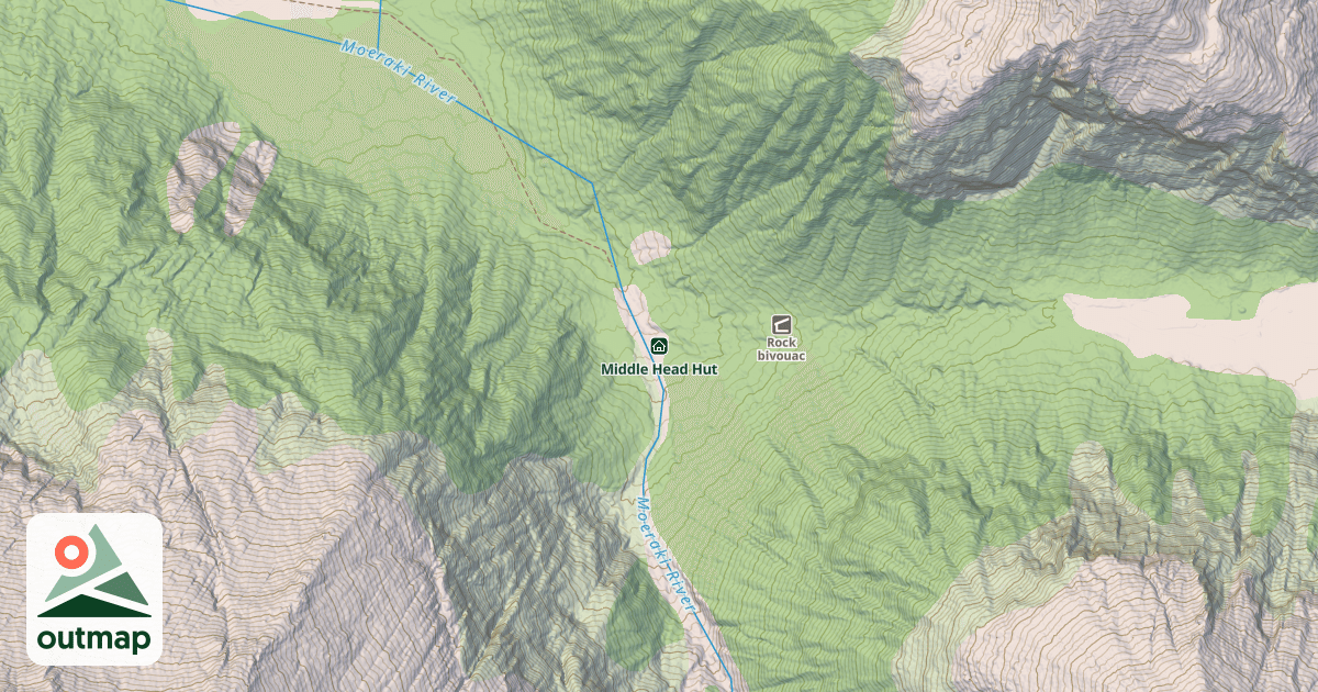 Map of Middle Head Hut