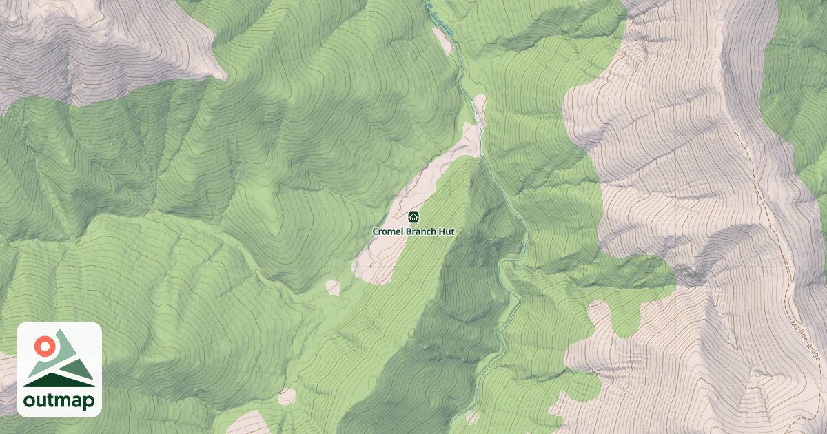 Map of Cromel Branch Hut