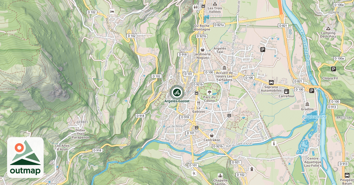 Map of Argelés-Gazost