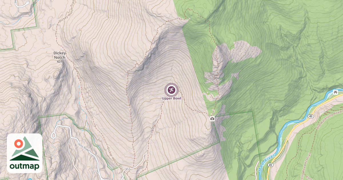 Map of Upper Bowl