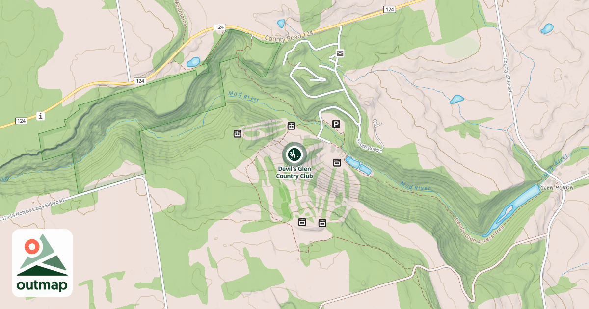 Map of Devil's Glen Country Club
