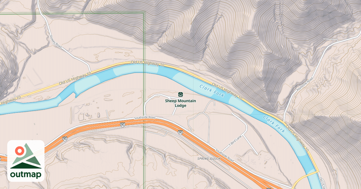 Map of Sheep Mountain Lodge
