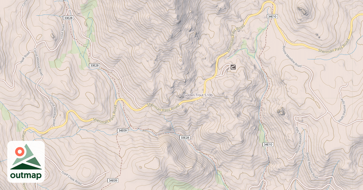 Map of Golden Trout