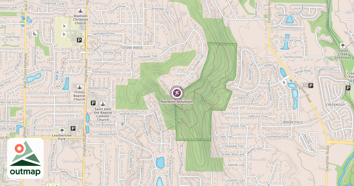 Map of Rainbow Mountain