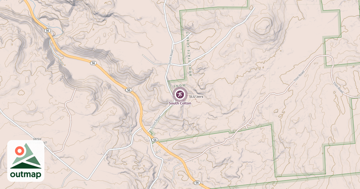 Map of South Colton