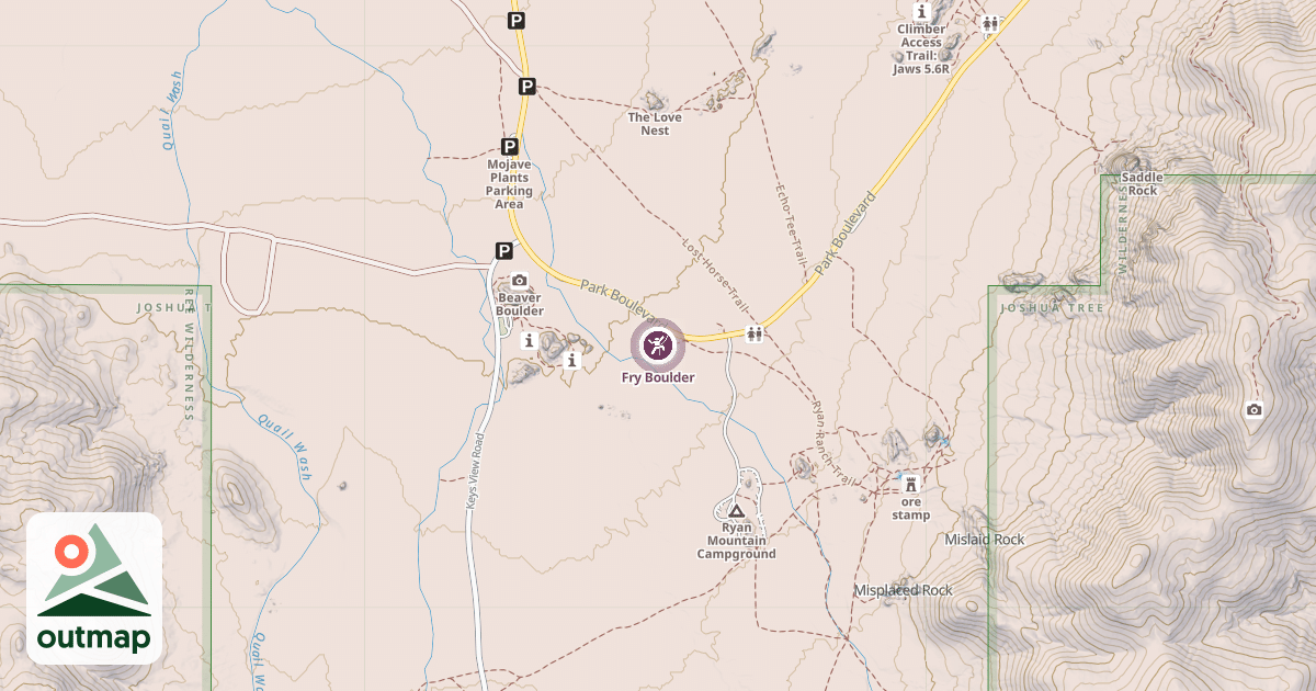 Map of Fry Boulder