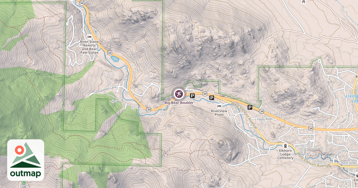 Map of Big Bear Boulder