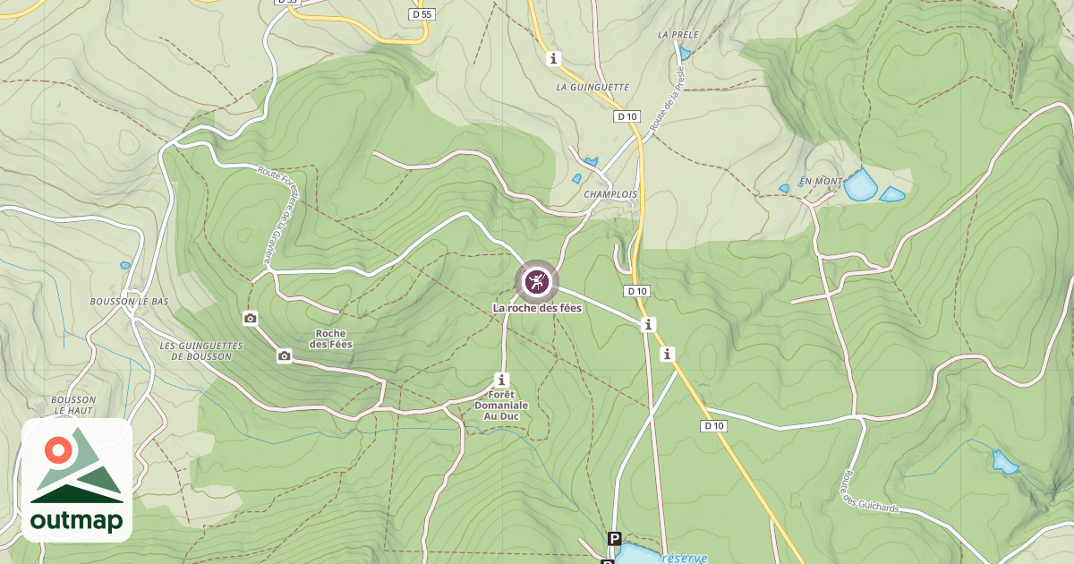 Map of La roche des fées