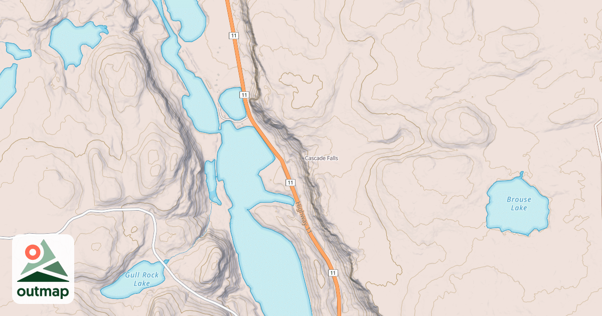 Map of Cascade Falls